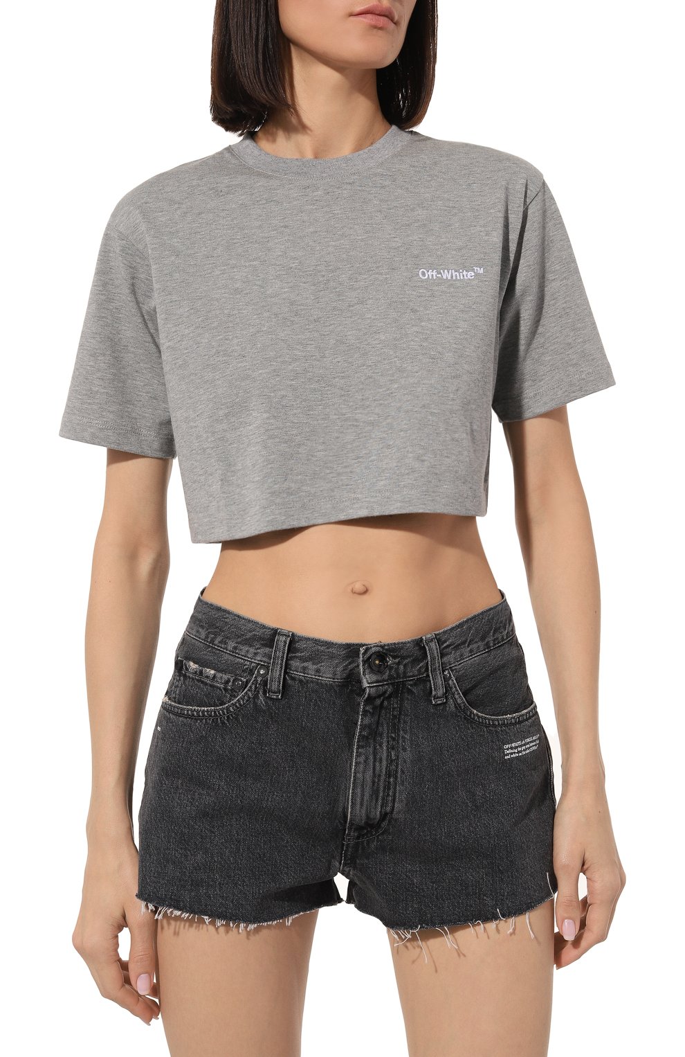 Хлопковая футболка OFF-WHITE, арт. OWAA081C99JER0030801, фото 3