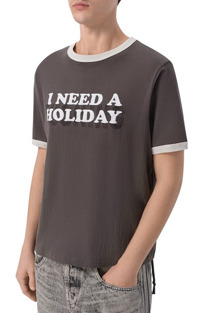 Хлопковая футболка KSUBI темно-серого цвета по цене 15950 руб., арт. MSP26TE011, фото 3 Хлопковая футболка KSUBI, арт. MSP26TE011, фото 3