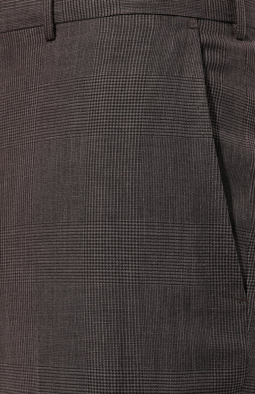 Брюки из шерсти и льна Zegna 749F09A7/75TB12 Коричневый  749F09A7/75TB12 Фото 5