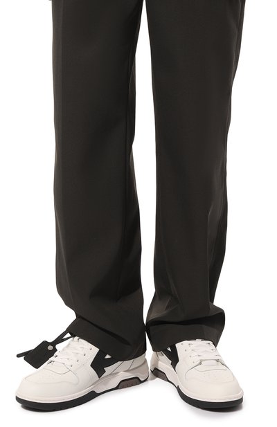 Кожаные кеды out of office OFF-WHITE, арт. OMIA189C99LEA0040110, фото 3