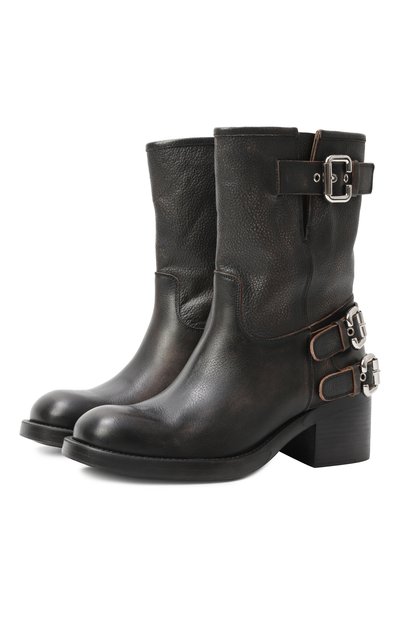 Женские кожаные полусапоги dakota CHLOÉ, арт. CHC25A12FSY