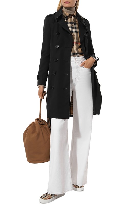 Хлопковый тренч Burberry 8045777 Чёрный  8045777 Фото 2