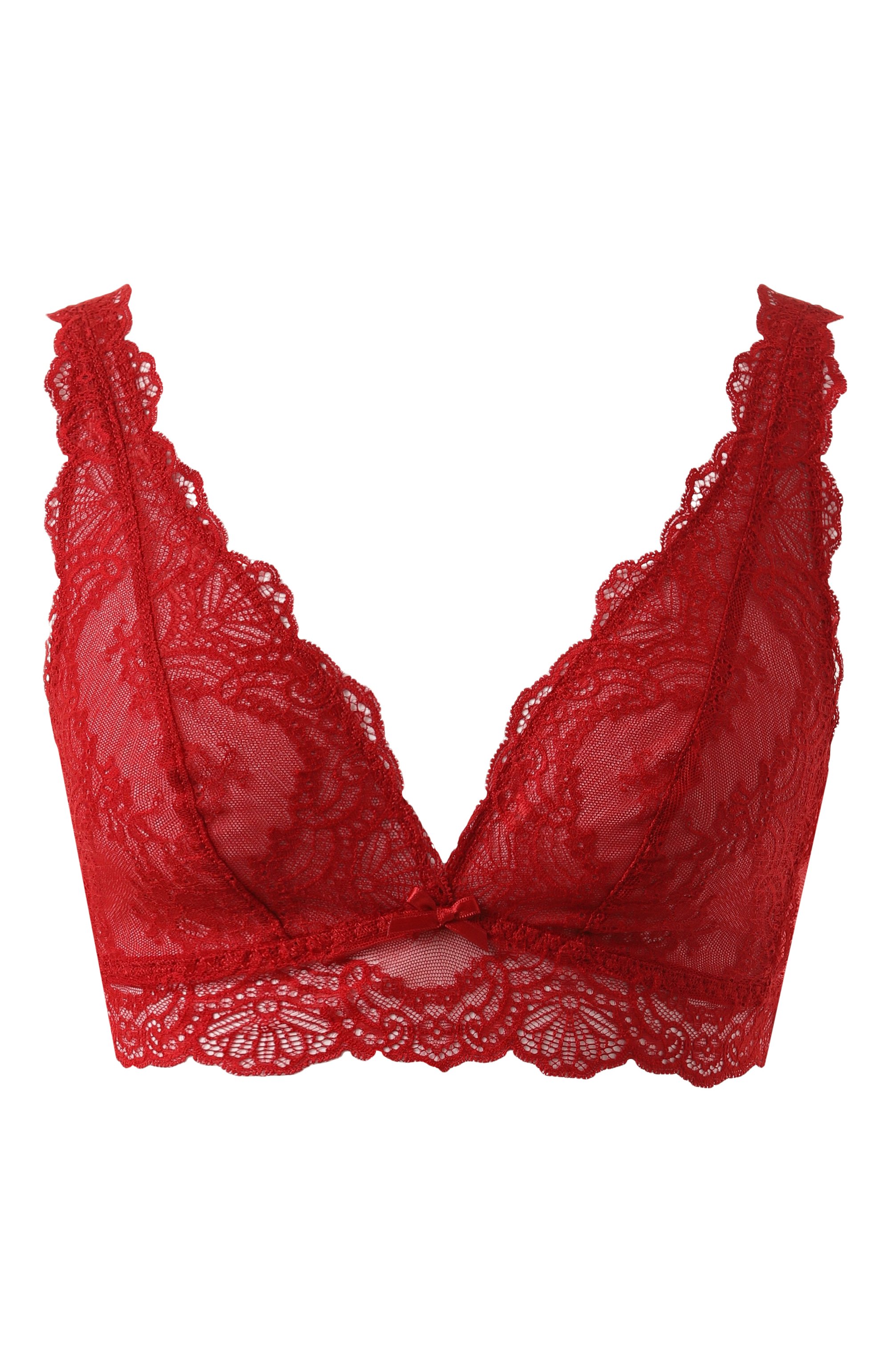 Бюстгальтер-бралетт AUBADE красного цвета по цене 14750 руб., арт. OG10B, фото 1 Бюстгальтер-бралетт AUBADE, арт. OG10B, фото 1