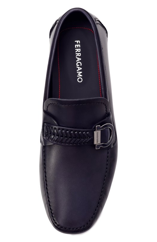 Кожаные мокасины Driver Ferragamo 774655 Синий  774655 Фото 6
