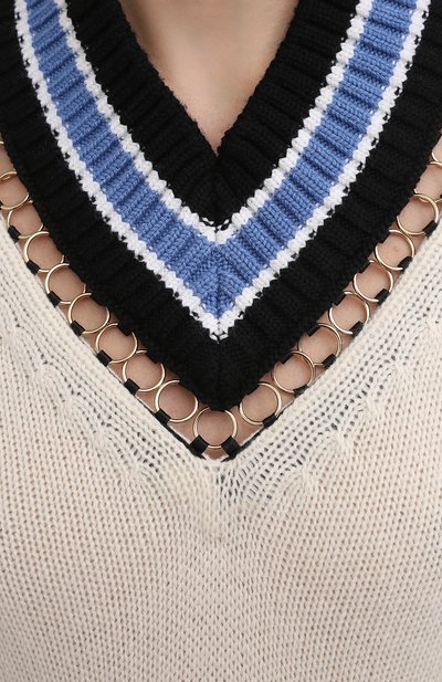 Шерстяной свитер BURBERRY белого цвета по цене 295500 руб., арт. 4566639, фото 5 Шерстяной свитер BURBERRY, арт. 4566639, фото 5