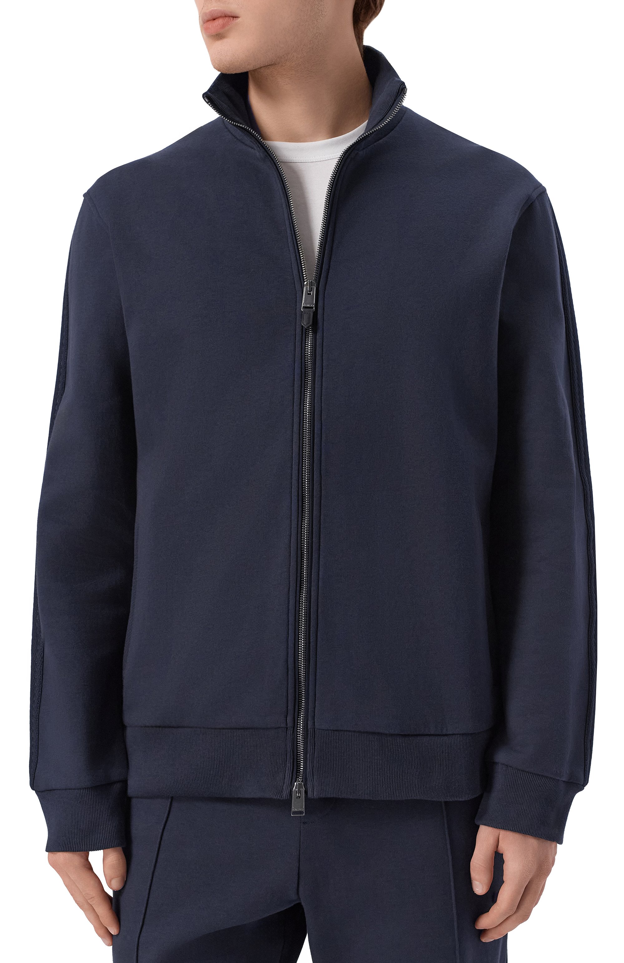 Хлопковая толстовка CANALI темно-синего цвета по цене 122500 руб., арт. T0942/MJ02447, фото 3 Хлопковая толстовка CANALI, арт. T0942/MJ02447, фото 3