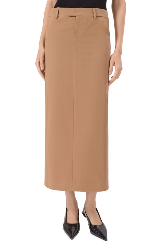 Хлопковая юбка Armarium ARMFWSK03/DR01 Бежевый  ARMFWSK03/DR01 Фото 3