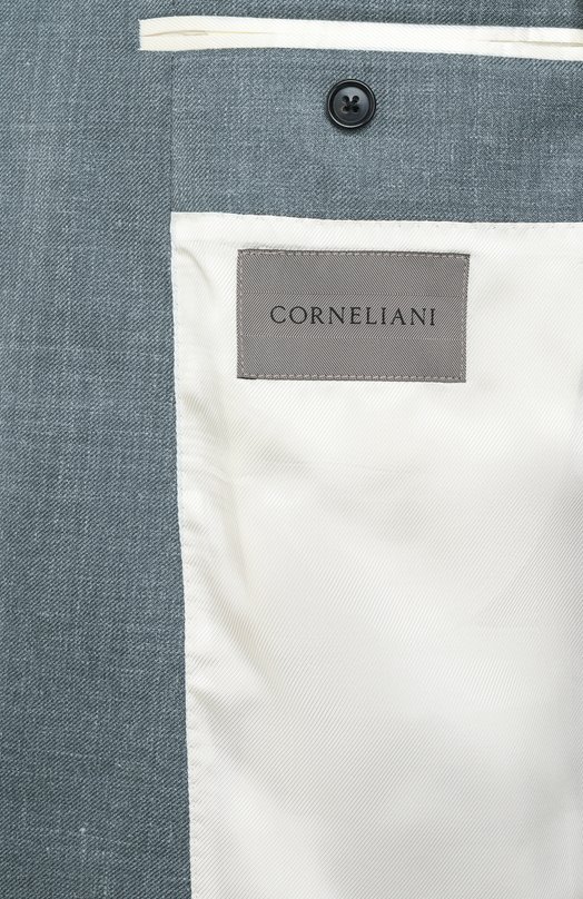Пиджак из шерсти и шелка Corneliani 25X002-2518289 Голубой  25X002-2518289 Фото 9