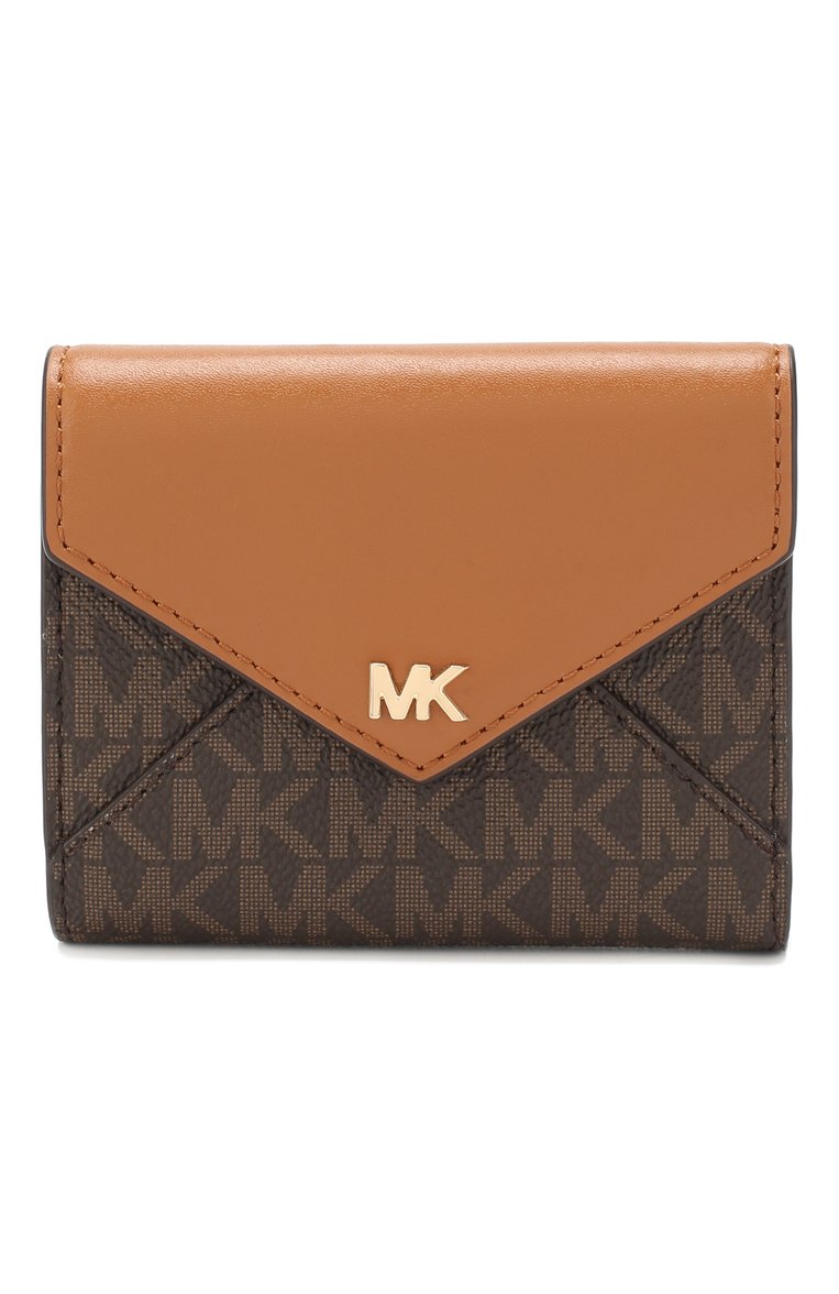 Женские портмоне MICHAEL MICHAEL KORS коричневого цвета, арт. 34F9GF6E6B | Фото 1 (Материал: Текстиль, Пластик; Материал сплава: Проставлено, Проверено; Нос: Не проставлено; Статус проверки: Проверено, Проверена категория; Кросс-КТ: другое)