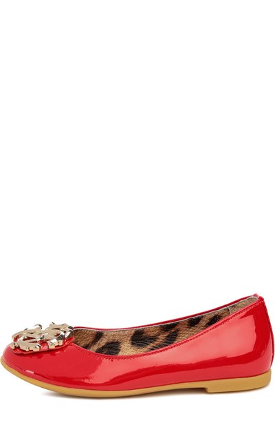 Лаковые балетки с логотипом бренда ROBERTO CAVALLI, арт. 41410/28-35, фото 1