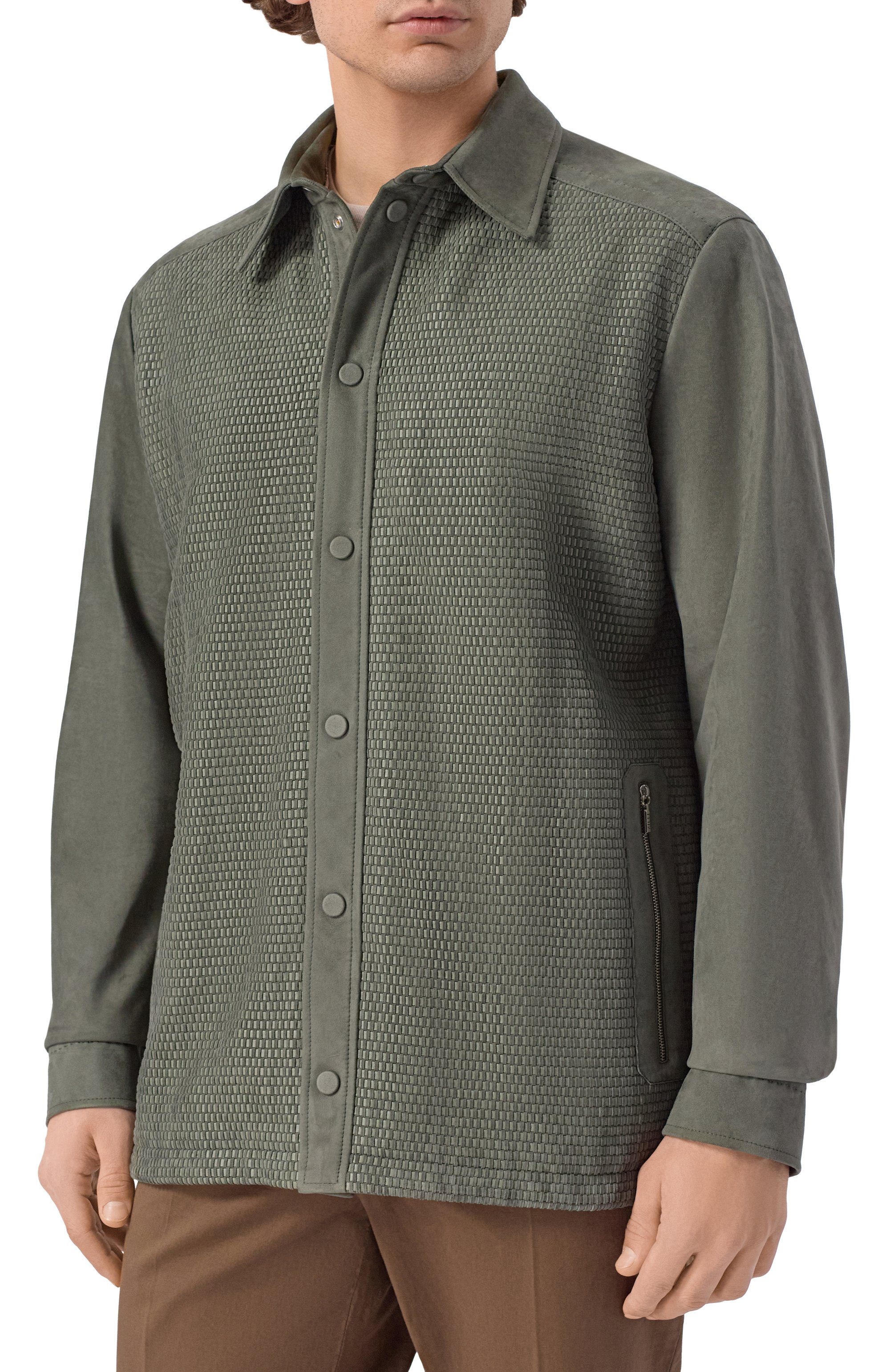 Замшевая куртка-рубашка ZILLI, арт. ATIS00M1007VBRL00, фото 3