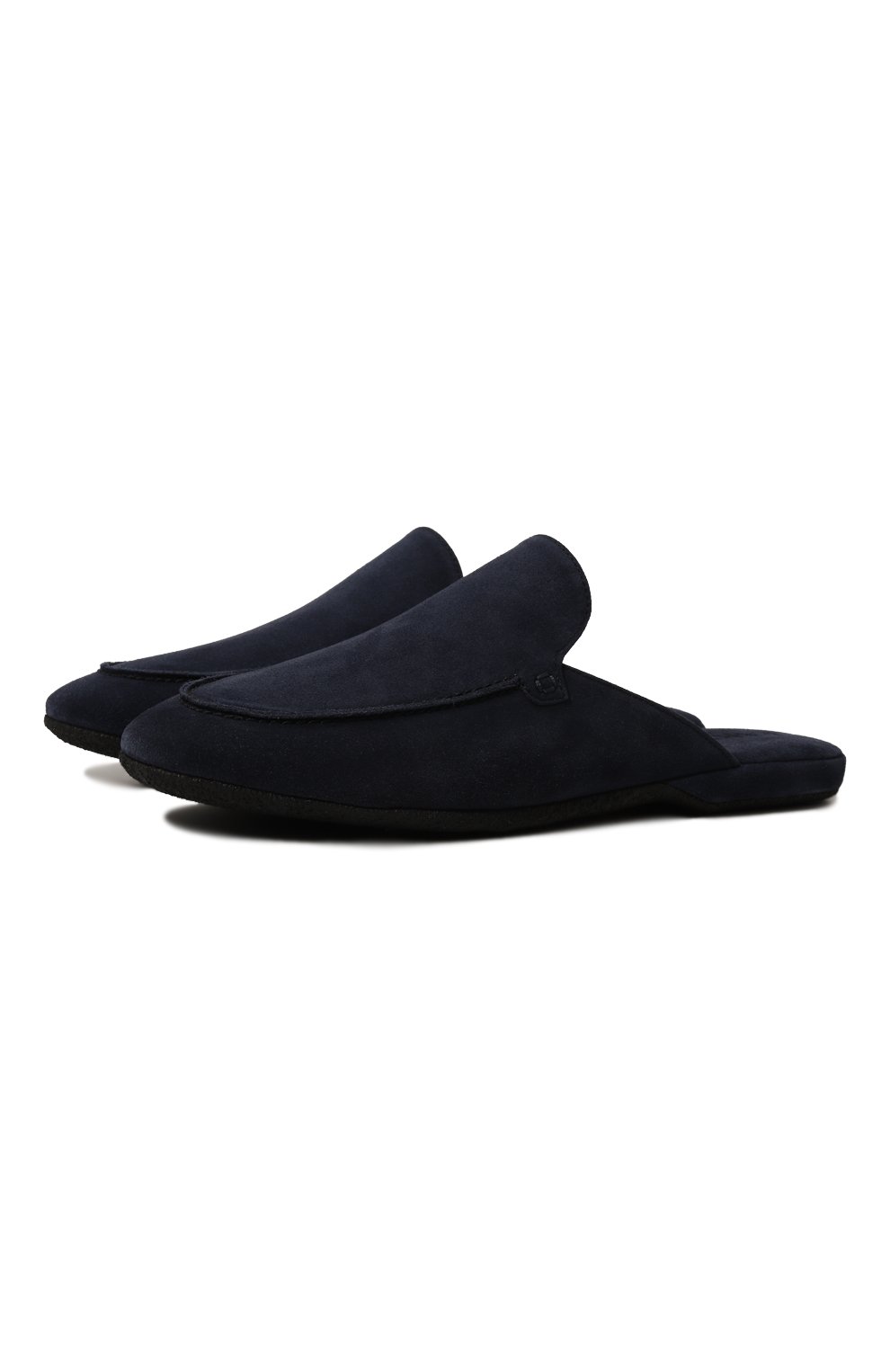 Замшевые домашние туфли FARFALLA синего цвета по цене 37250 руб., арт. C19I, фото 1 Замшевые домашние туфли FARFALLA, арт. C19I, фото 1