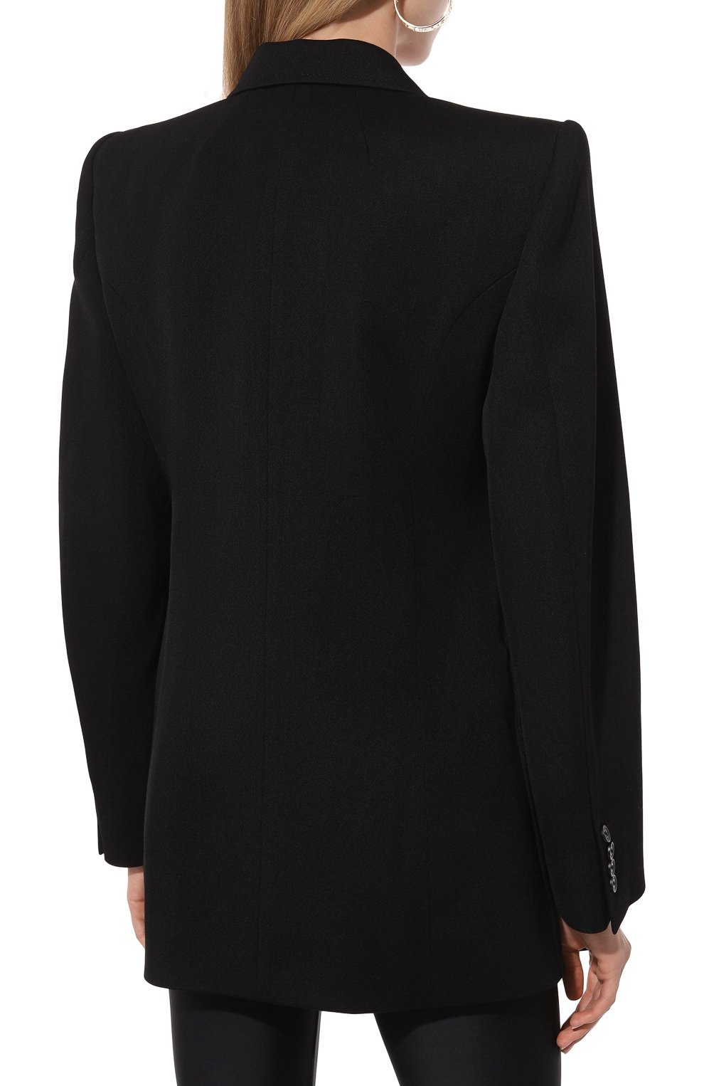 Шерстяной жакет BALENCIAGA черного цвета по цене 351500 руб., арт. 768891/TPT24, фото 4 Шерстяной жакет BALENCIAGA, арт. 768891/TPT24, фото 4