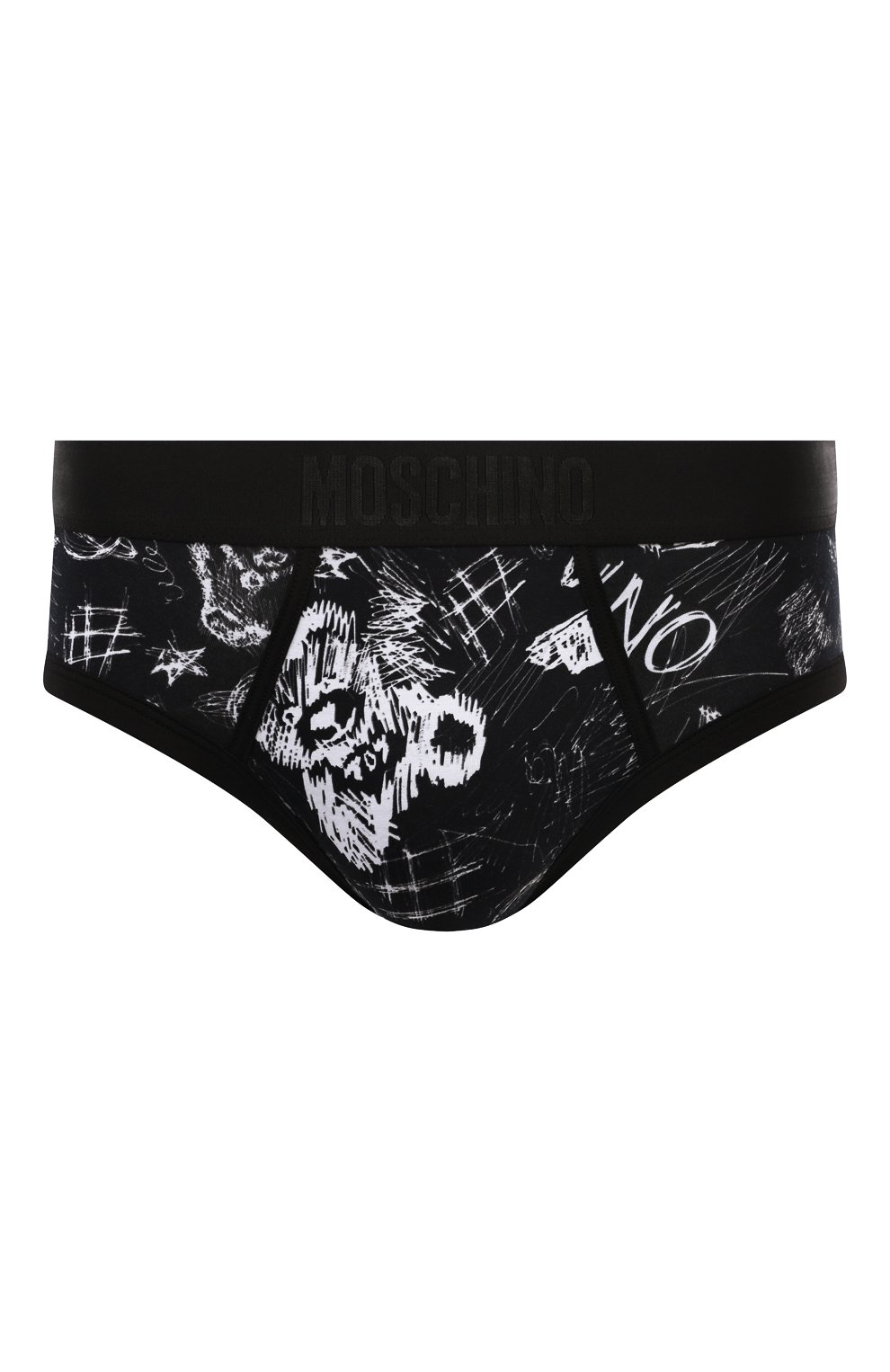 Хлопковые брифы MOSCHINO черного цвета по цене 4565 руб., арт. A1307/4412, фото 1 Хлопковые брифы MOSCHINO, арт. A1307/4412, фото 1