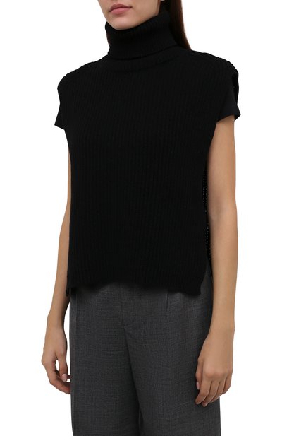 Шерстяной жилет DRIES VAN NOTEN черного цвета по цене 34950 руб., арт. 212-012208-3703, фото 3 Шерстяной жилет DRIES VAN NOTEN, арт. 212-012208-3703, фото 3