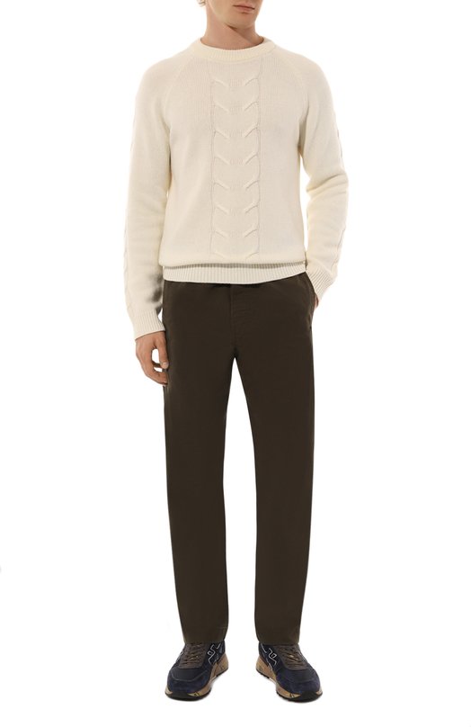 Хлопковые брюки Woolrich CFWOTR0171MRUT3493 Хаки  CFWOTR0171MRUT3493 Фото 2