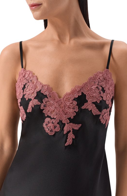 Топ из шелка и вискозы Marjolaine 4BON4001 Чёрный  4BON4001 Фото 5