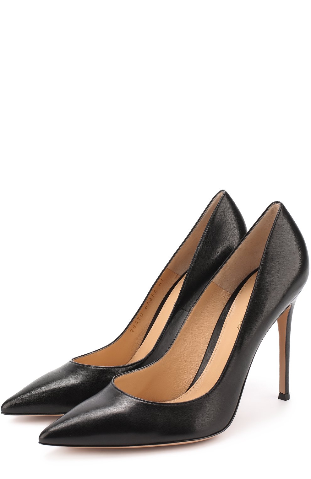 Женские черные кожаные туфли gianvito 105 GIANVITO ROSSI купить в ...
