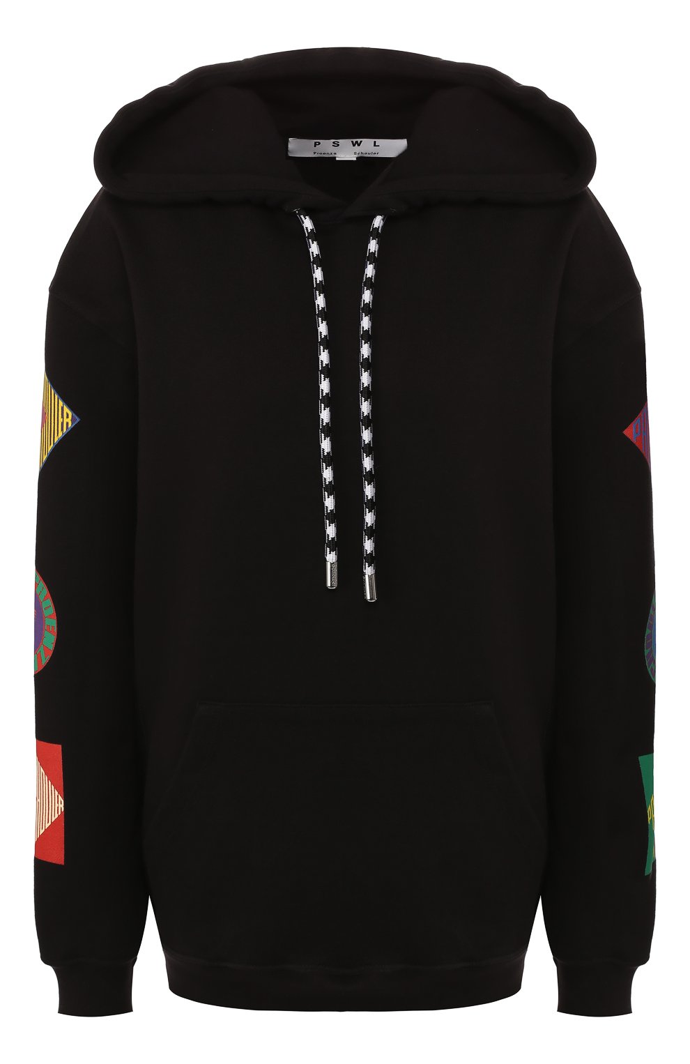 Хлопковое худи PROENZA SCHOULER черного цвета по цене 25650 руб., арт. WL1934097-JCP109, фото 1 Хлопковое худи PROENZA SCHOULER, арт. WL1934097-JCP109, фото 1