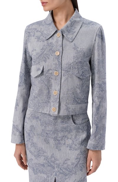 Куртка из хлопка и льна LORENA ANTONIAZZI, арт. P2642CP15B/5163, фото 3