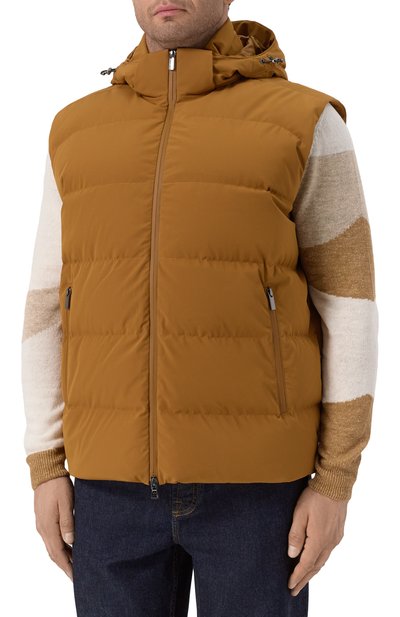 Пуховый жилет PAUL&SHARK светло-коричневого цвета по цене 95800 руб., арт. 15312006/976/3XL, фото 3 Пуховый жилет PAUL&SHARK, арт. 15312006/976/3XL, фото 3