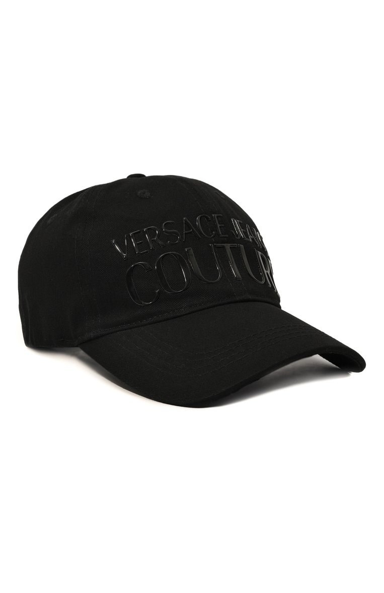 Женская хлопковая бейсболка VERSACE JEANS COUTURE черного цвета, арт. 76HAZK32/ZG207 | Фото 1 (Нос: Не проставлено; Материал: Текстиль, Хлопок)