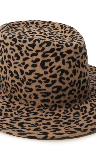 Шерстяная шляпа drop leopard COCOSHNICK HEADDRESS, арт. DROPLEOPARD, фото 4