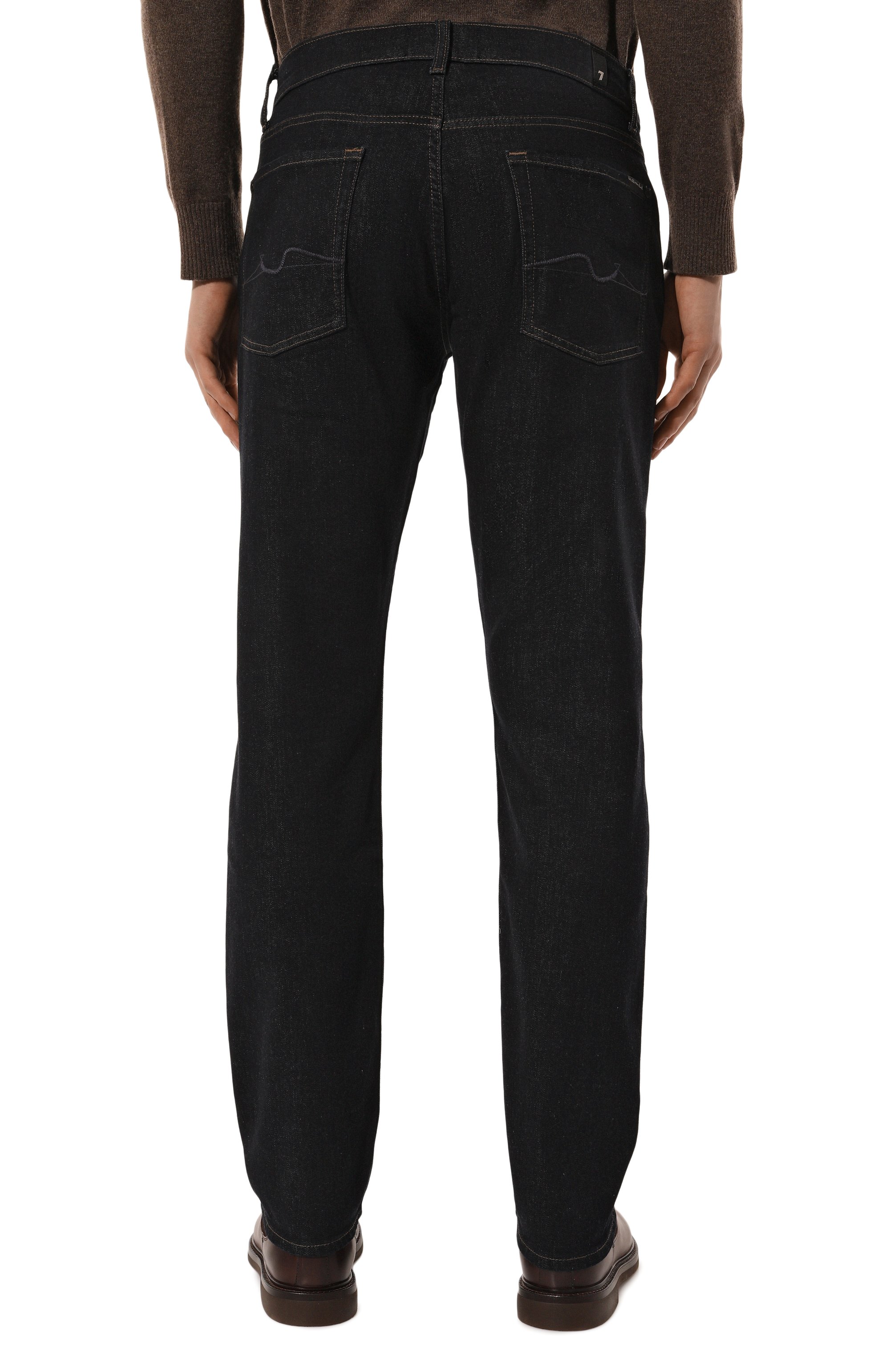 Джинсы straight 7 FOR ALL MANKIND темно-синего цвета по цене 26350 руб., арт. JSSCB800RB, фото 4 Джинсы straight 7 FOR ALL MANKIND, арт. JSSCB800RB, фото 4
