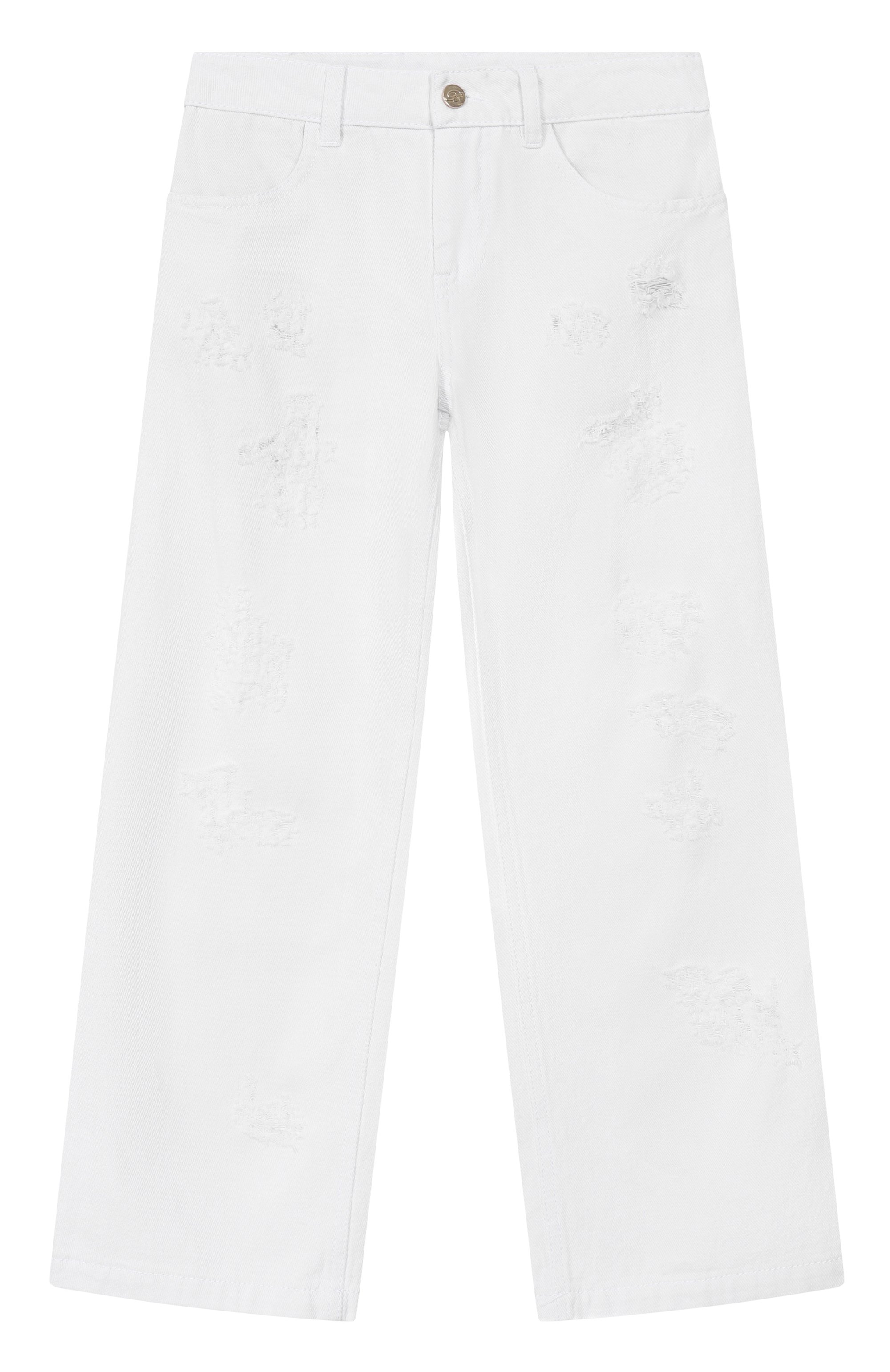 Джинсы BLUMARINE белого цвета по цене 24150 руб., арт. BFPA0390/CF050_001, фото 1 Джинсы BLUMARINE, арт. BFPA0390/CF050_001, фото 1