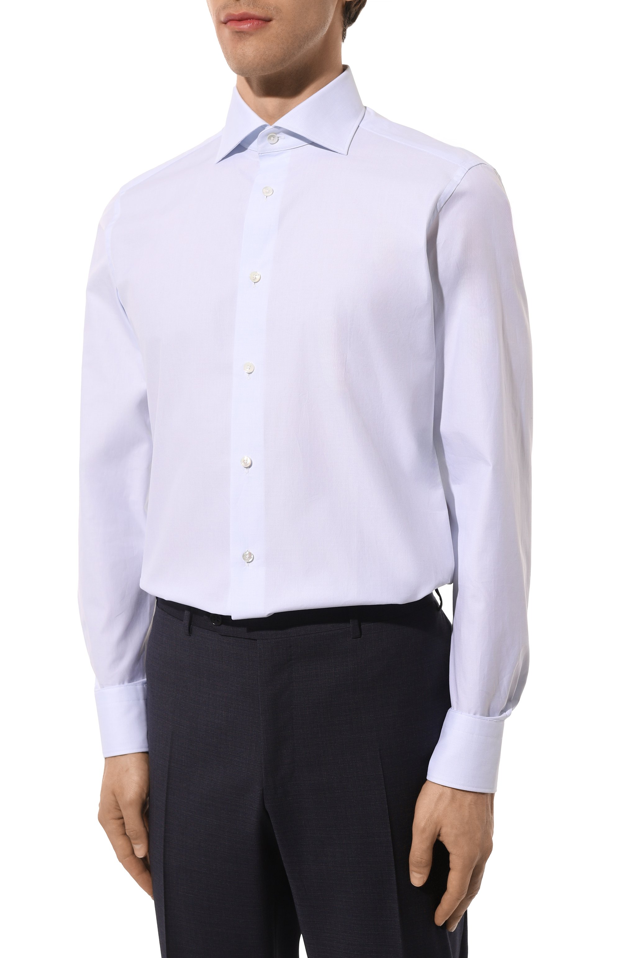 Хлопковая сорочка ZEGNA, арт. 701035A7/9MS0BA, фото 3