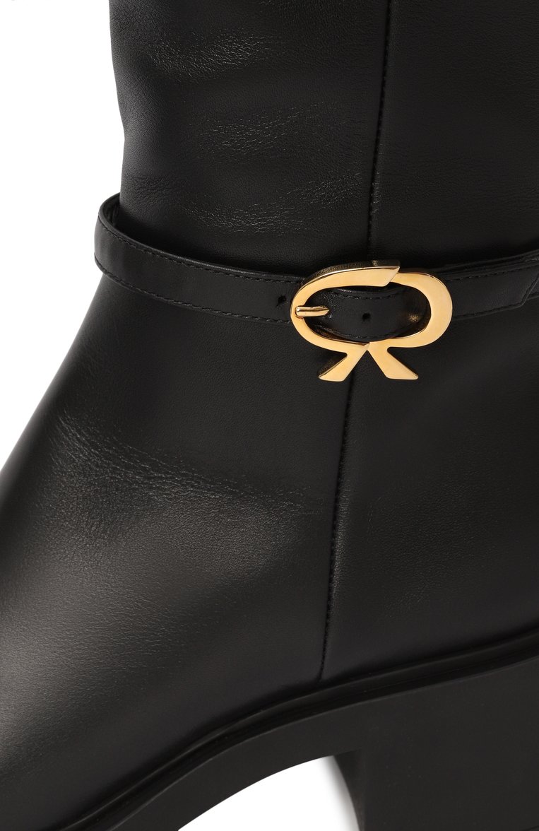 Женские кожаные сапоги ribbon dumont 45 GIANVITO ROSSI черного цвета, арт. G80385.45G0M.VGINER0 | Фото 7 (Материал внешний: Натуральная кожа; Подошва: Платформа; Высота голенища: Средние; Материал внутренний: Натуральная кожа; Каблук высота: Средний; Каблук тип: Устойчивый; Материал утеплителя: Без утеплителя)