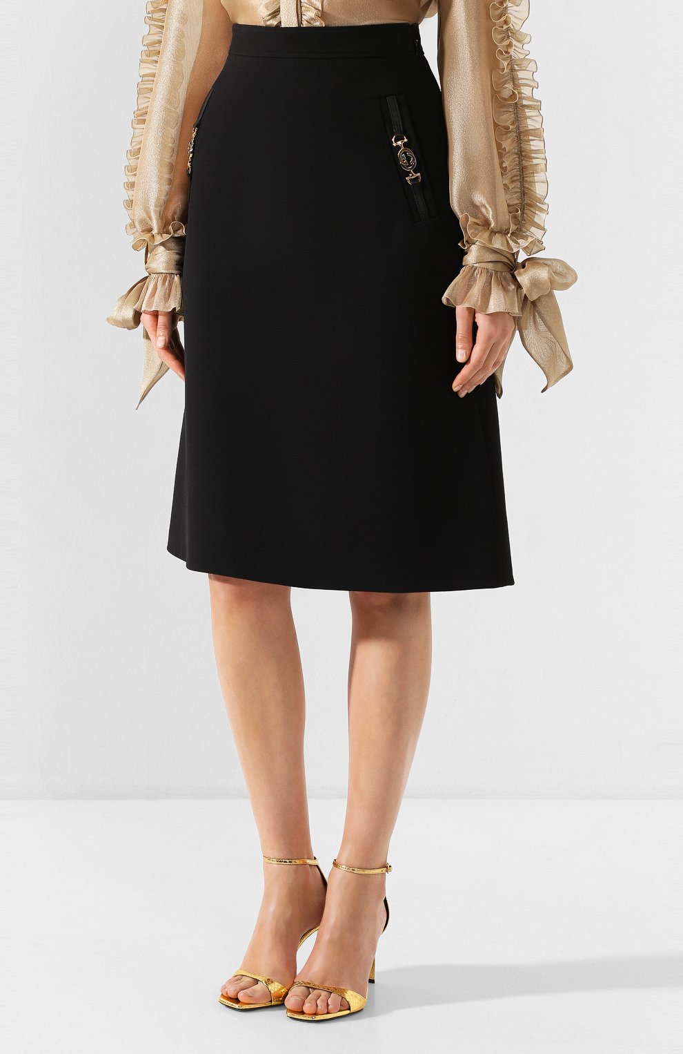 Юбка из смеси шелка и шерсти GUCCI, арт. 603337/Z8AHX, фото 3