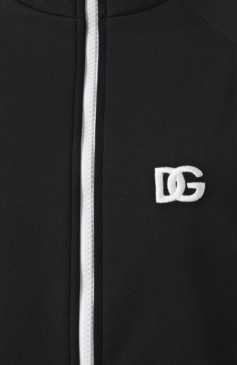 Женский толстовка DOLCE & GABBANA черного цвета, арт. F9S53Z/GDCX7 | Фото 6 (Материал сплава: Проставлено; Длина (для топов): Стандартные; Рукава: Длинные; Драгоценные камни: Проставлено; Женское Кросс-КТ: Кардиган-одежда; Стили: Спорт-шик; Материал внешний: Синтетический материал)