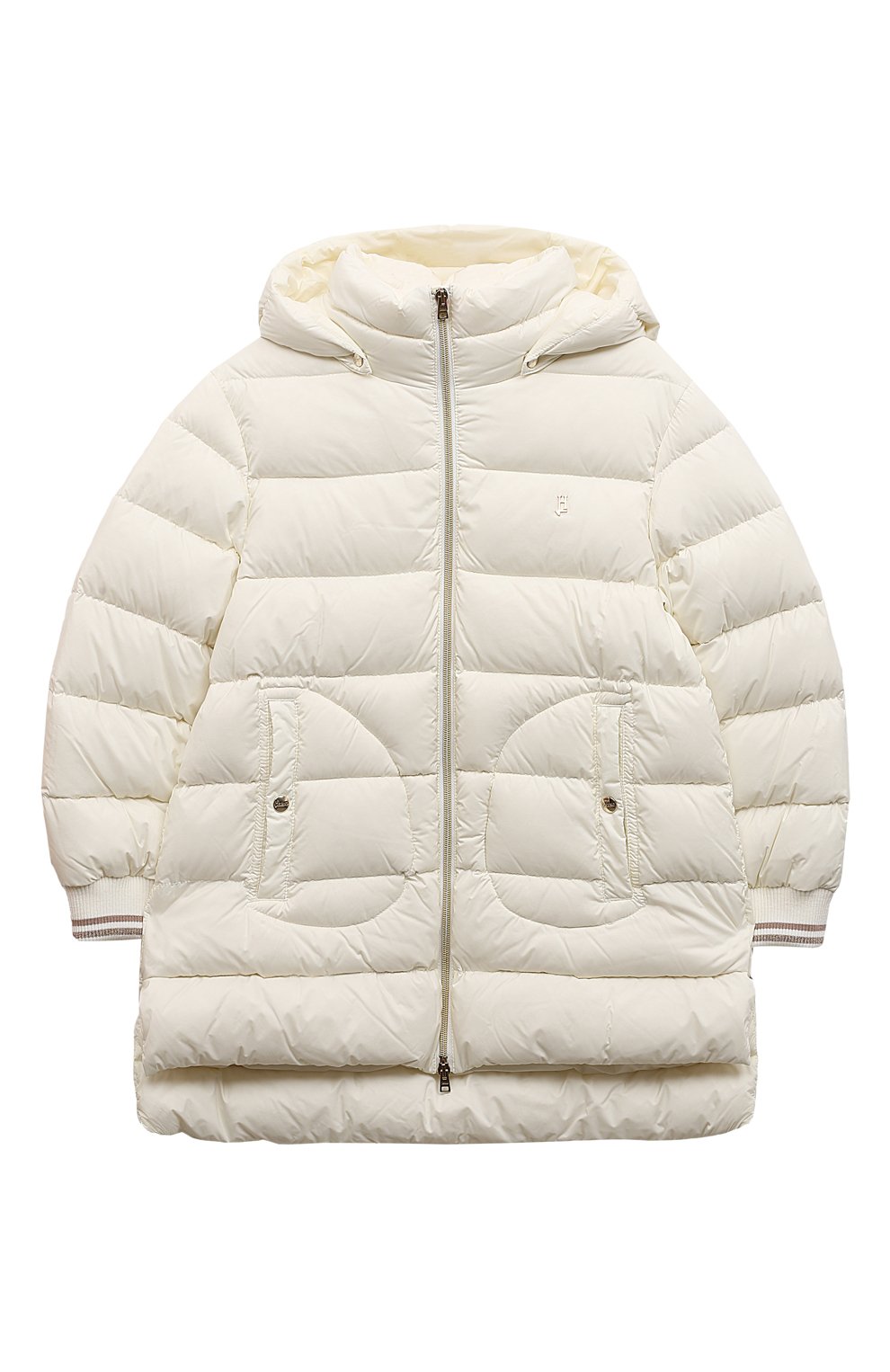 Пуховая куртка HERNO белого цвета по цене 76450 руб., арт. PI000160G/19288/10A-14A, фото 1 Пуховая куртка HERNO, арт. PI000160G/19288/10A-14A, фото 1