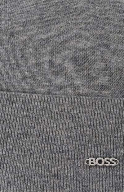 Шапка из шерсти и кашемира BOSS серого цвета по цене 8995 руб., арт. 50524276, фото 3 Шапка из шерсти и кашемира BOSS, арт. 50524276, фото 3