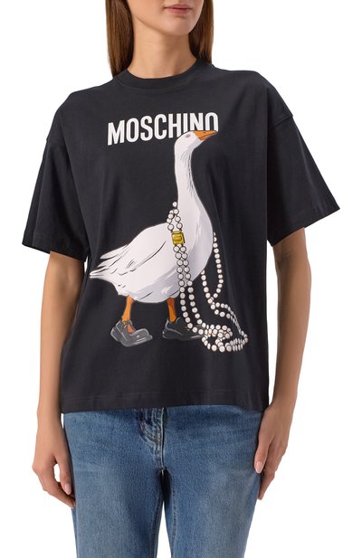 Хлопковая футболка MOSCHINO, арт. V0703/0541, фото 3