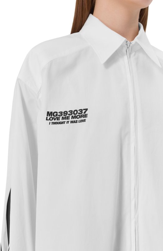 Хлопковая рубашка MSGM 3942MDE05X/257602 Белый  3942MDE05X/257602 Фото 5