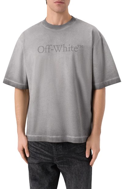 Хлопковая футболка OFF-WHITE, арт. 0MAA120F25JER00Q, фото 3