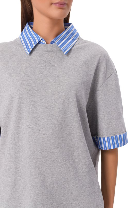 Хлопковая футболка N21 F061/4157 Серый  F061/4157 Фото 5