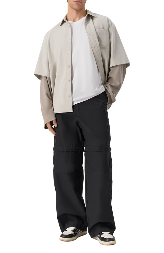 Кожаные кеды Skel-Top Amiri AMF0SR1140 Чёрно-белый  AMF0SR1140 Фото 2