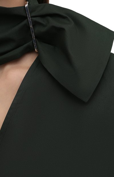 Хлопковый топ JIL SANDER темно-зеленого цвета по цене 79100 руб., арт. JSWS566805-WS244200, фото 5 Хлопковый топ JIL SANDER, арт. JSWS566805-WS244200, фото 5