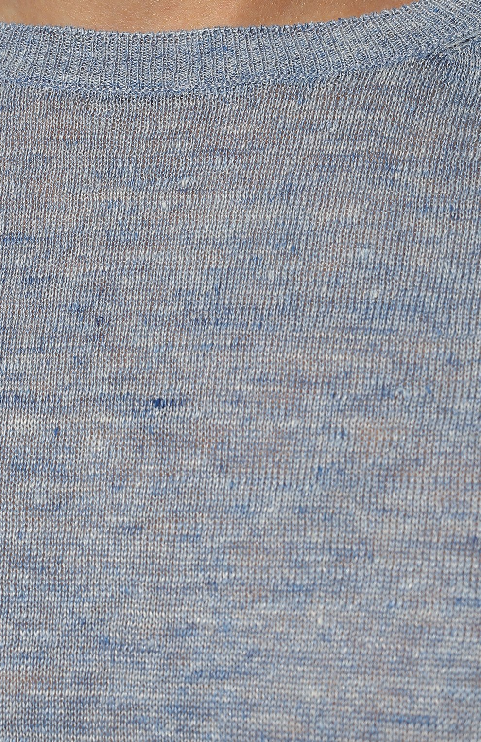 Льняной джемпер GRAN SASSO серо-голубого цвета по цене 19950 руб., арт. 57177/24801, фото 5 Льняной джемпер GRAN SASSO, арт. 57177/24801, фото 5