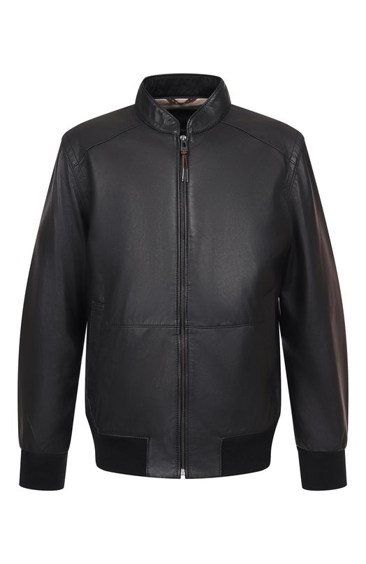 Кожаный бомбер Windsor B0RELL03-L/1300145 Чёрный B0RELL03-L/1300145