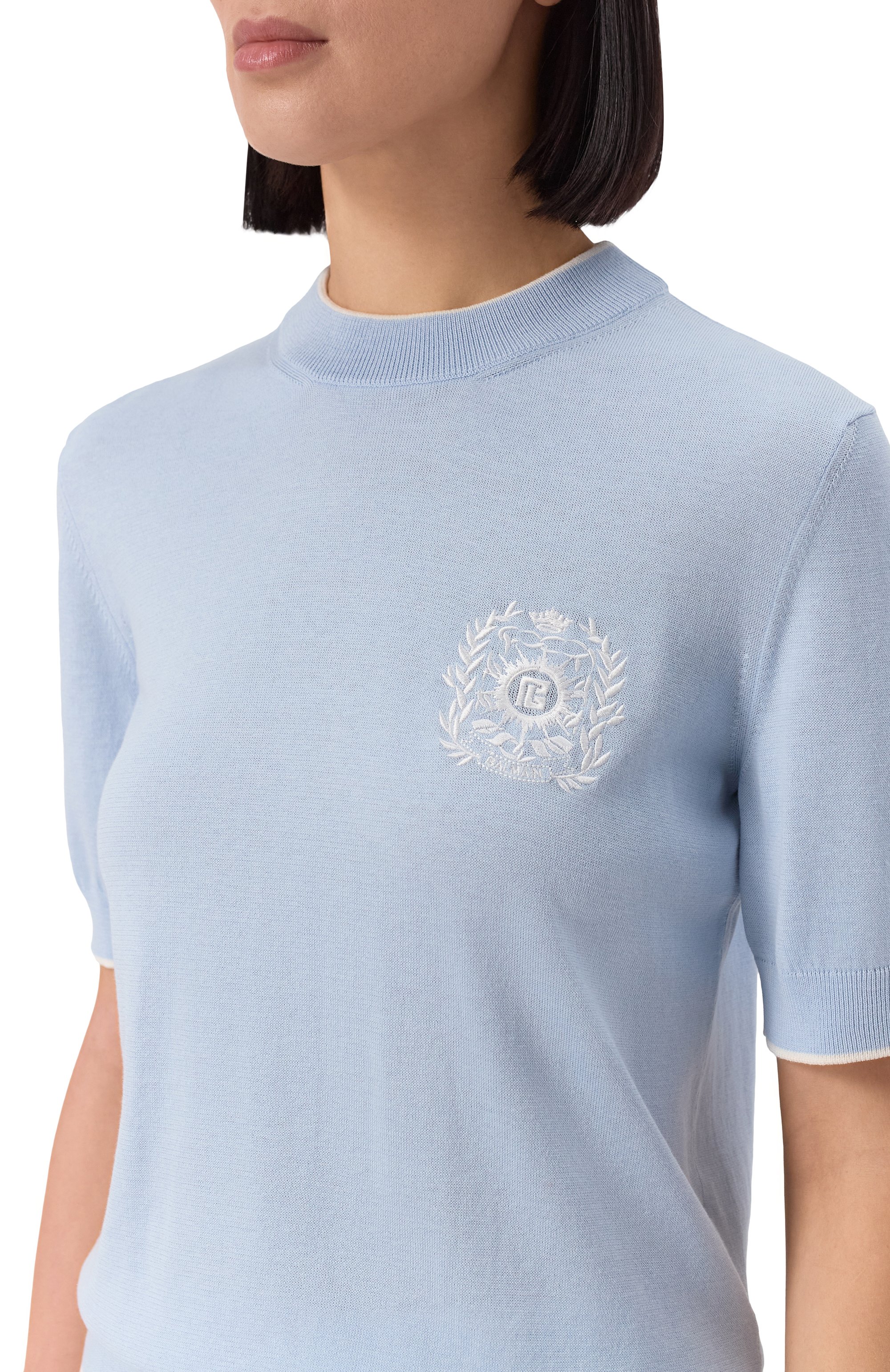 Пуловер из шелка и хлопка BALMAIN, арт. FF1KA115/KI86, фото 5