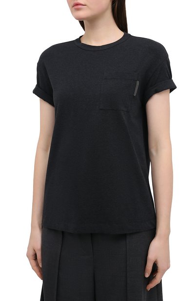 Хлопковая футболка BRUNELLO CUCINELLI, арт. M0T18BB300, фото 3