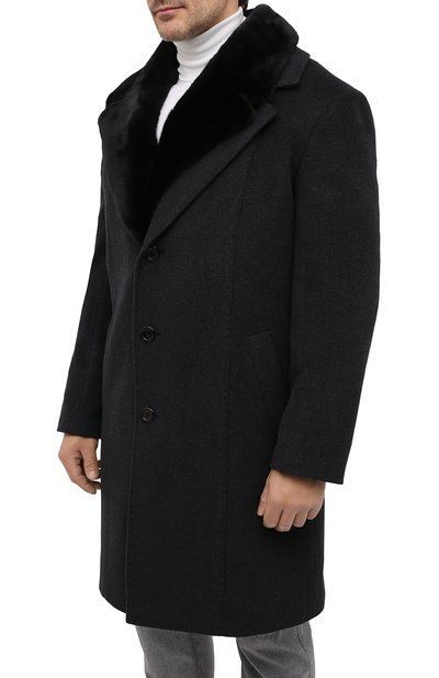 Кашемировое пальто с воротником из норки VICTORIA KUSENKOVA, арт. 719111510544, фото 3