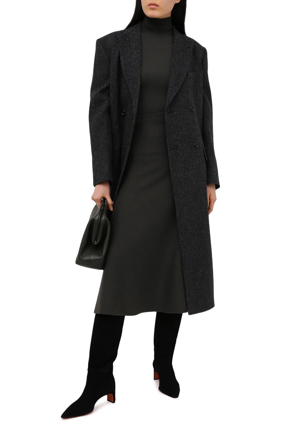 Замшевые сапоги SANTONI черного цвета по цене 156000 руб., арт. WSFN59307HA2NMRVN01, фото 2 Замшевые сапоги SANTONI, арт. WSFN59307HA2NMRVN01, фото 2