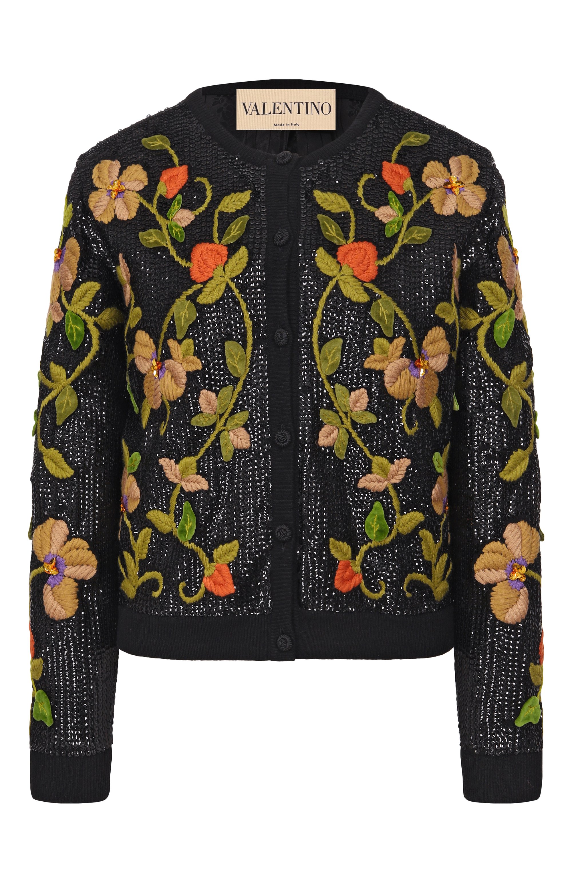 Шерстяной кардиган с отделкой пайетками VALENTINO, арт. 8B3KA14K/A1L, фото 1