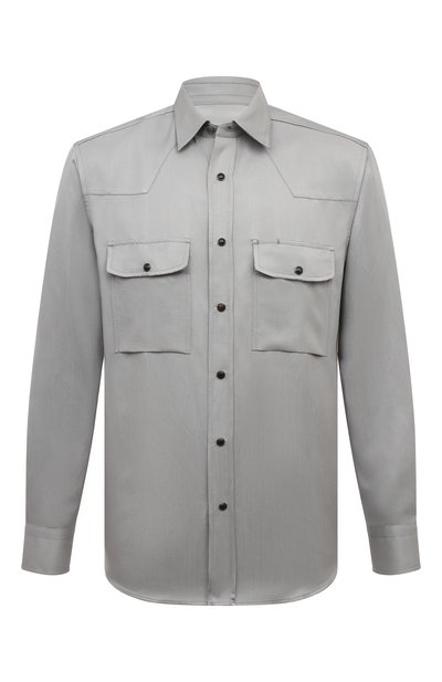 Мужская рубашка из �шелка и льна BRIONI, арт. SCFN0LPB103