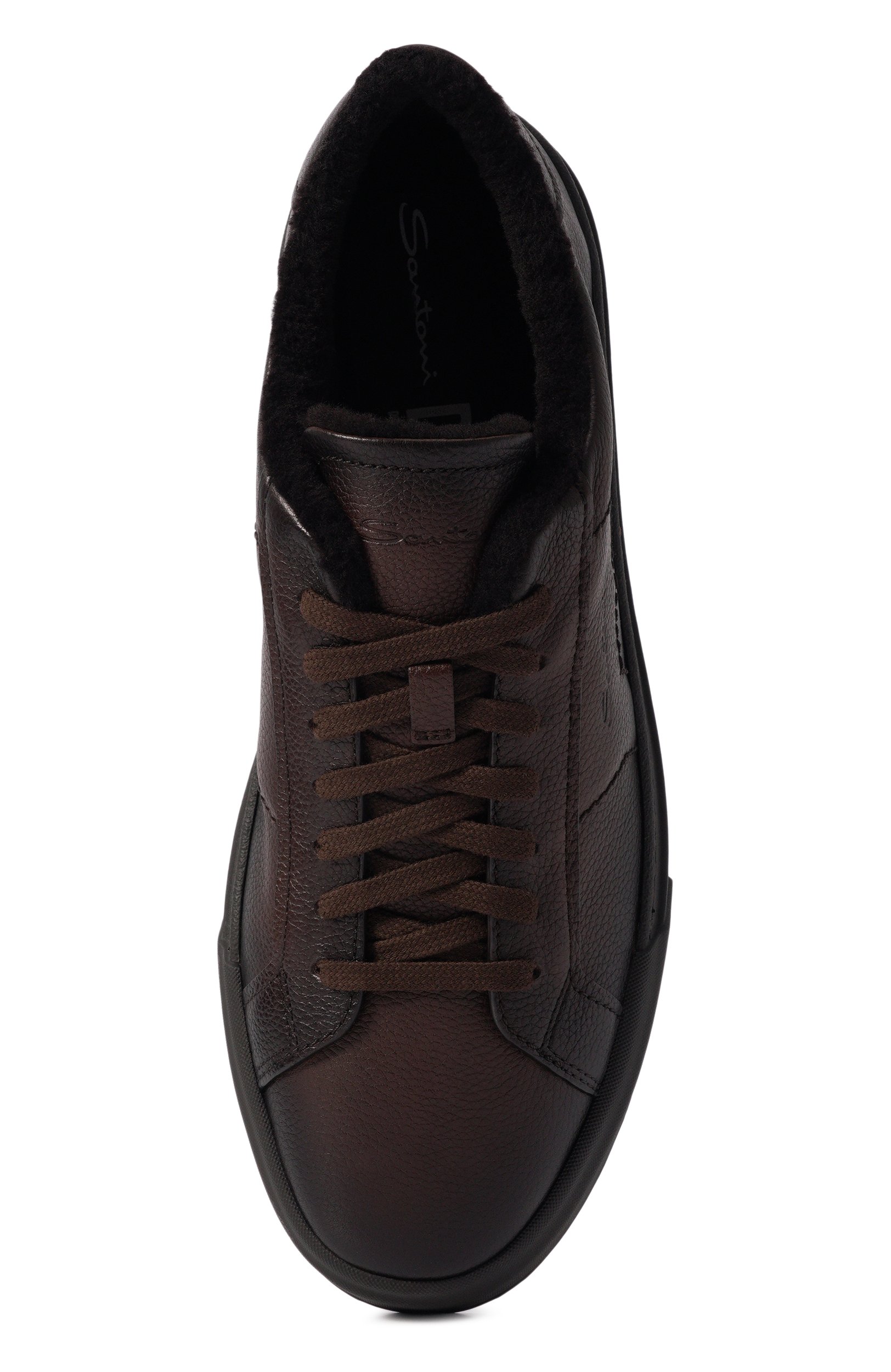 Кожаные кеды gloria SANTONI, арт. MBGG22257SM0PPIB, фото 5